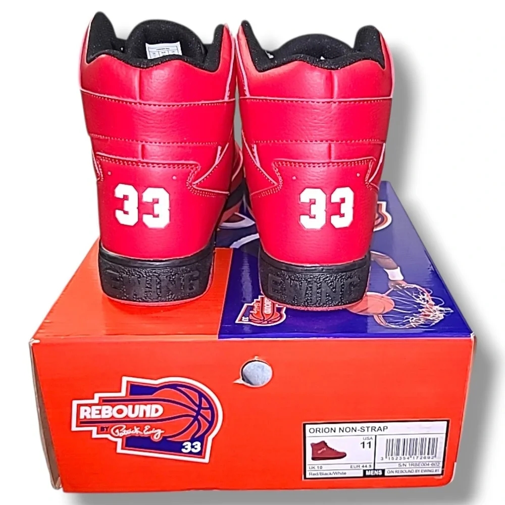 Patrick Ewing Rebound Orion Non-Strap High Top Basketball Shoes Red Black 11